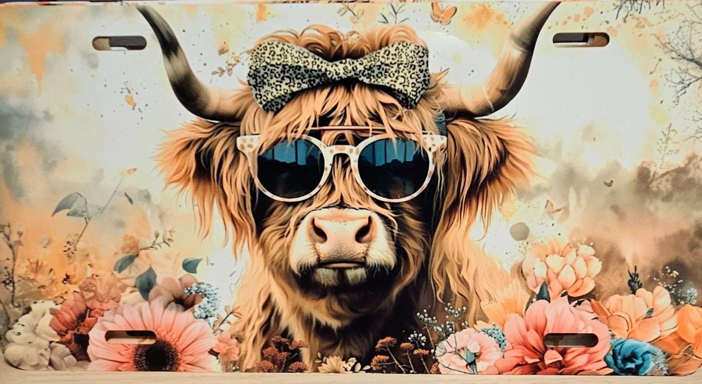 Cute cow Custom License plate