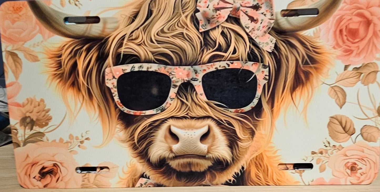 Cute cow Custom License plate