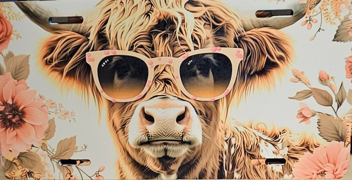 Cute cow Custom License plate