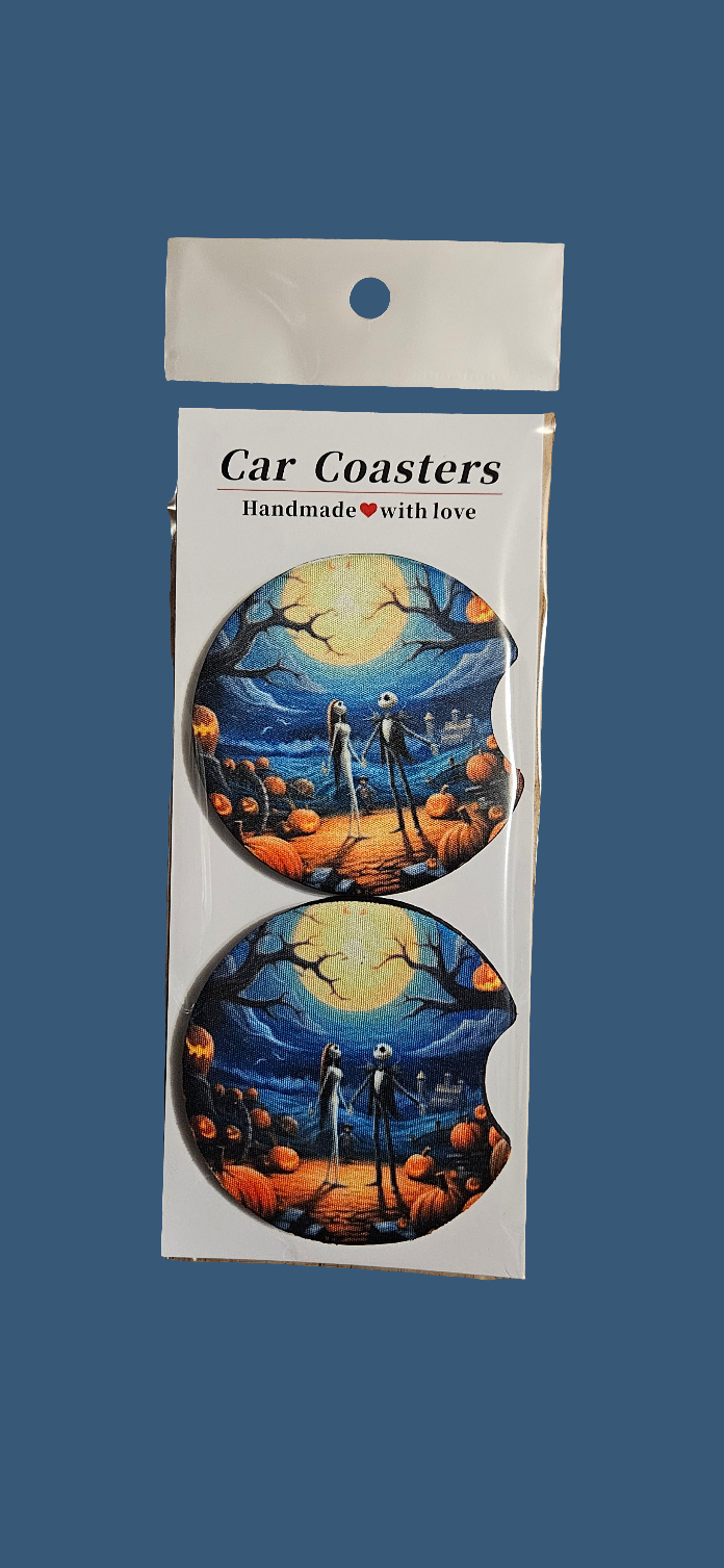 Halloween car coasters