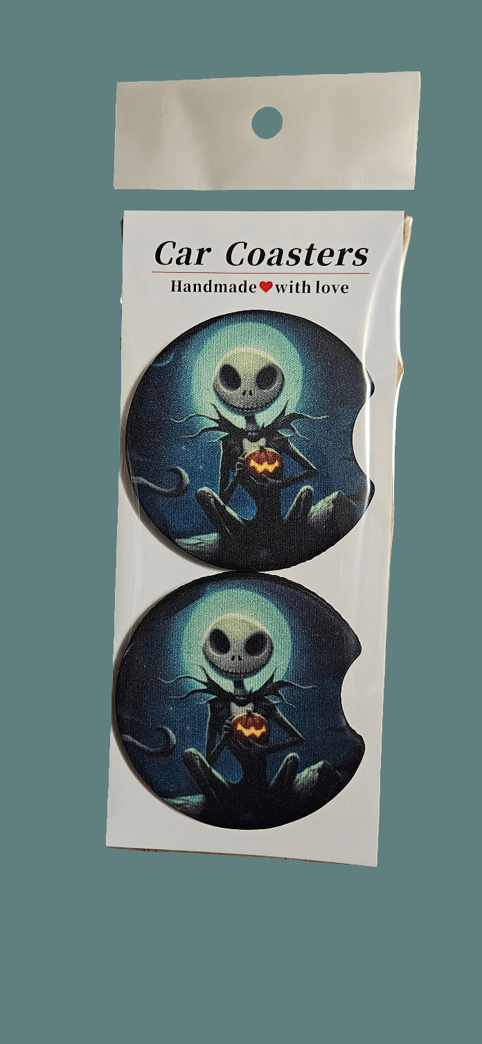 Halloween car coasters