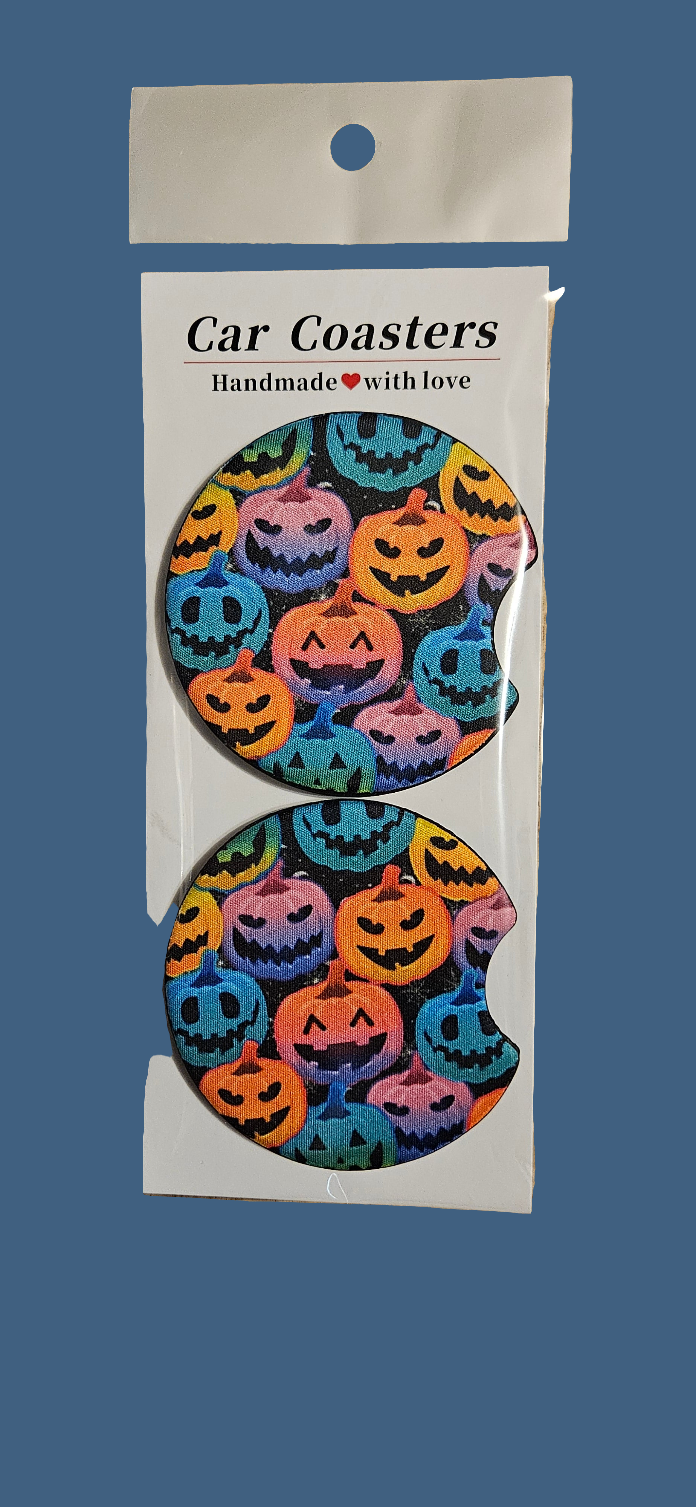 Halloween car coasters