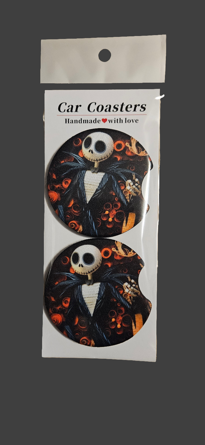 Halloween car coasters