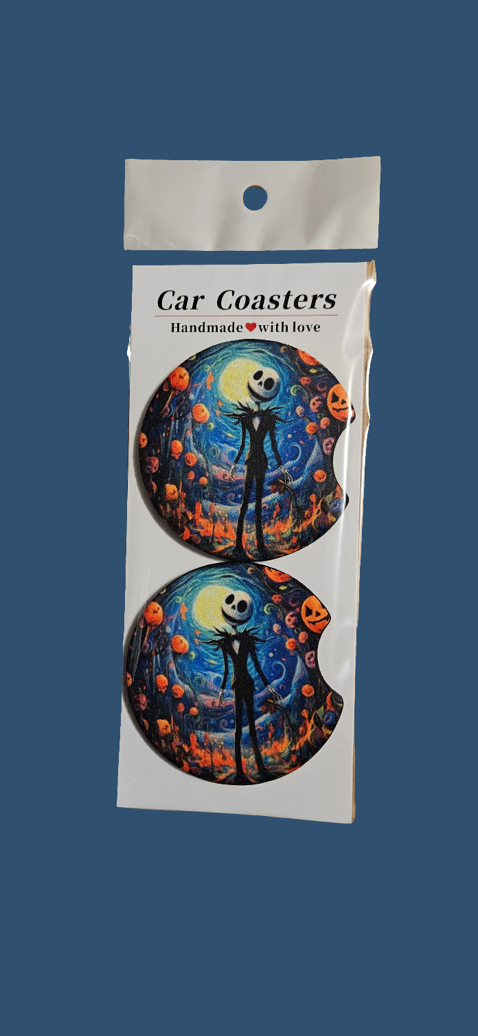 Halloween car coasters