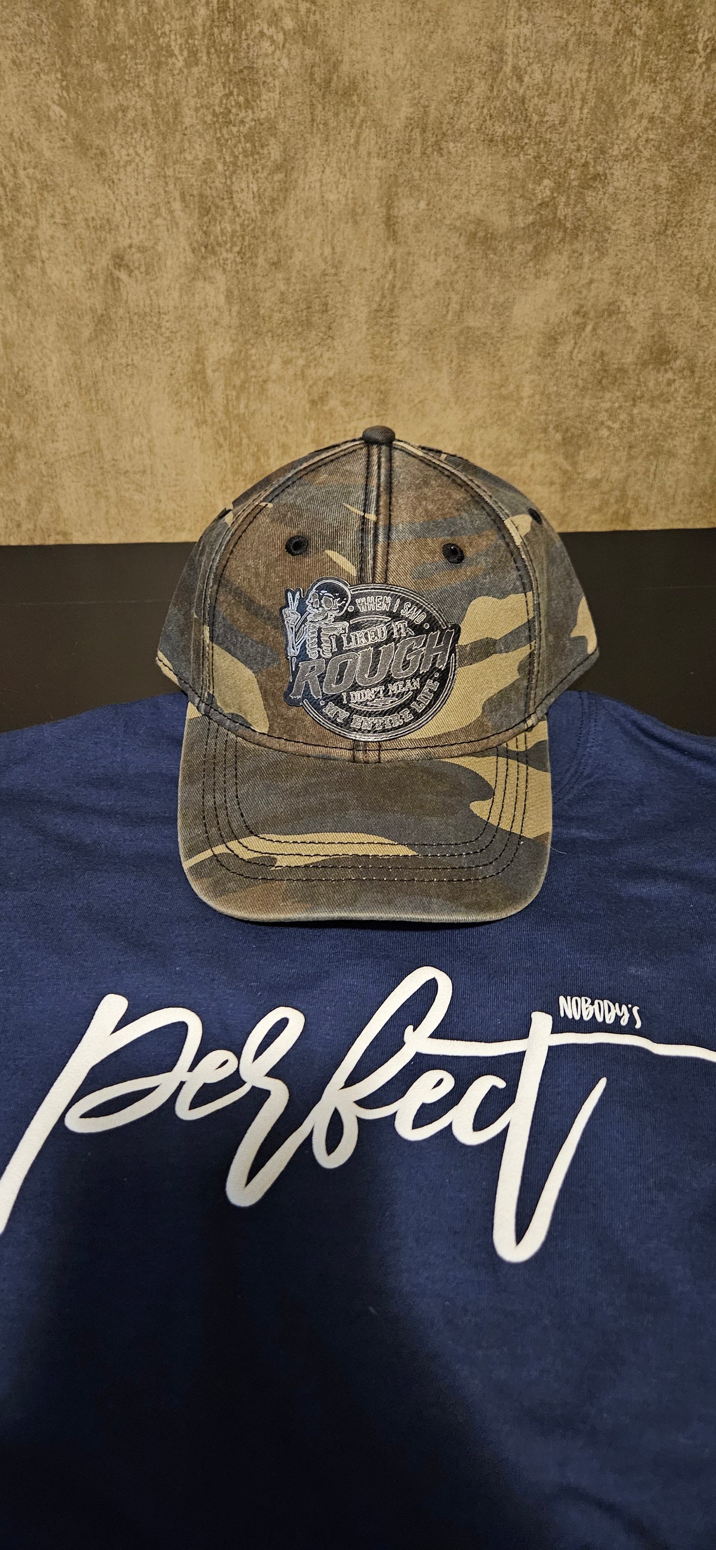 Camo 6 panel soft style hat