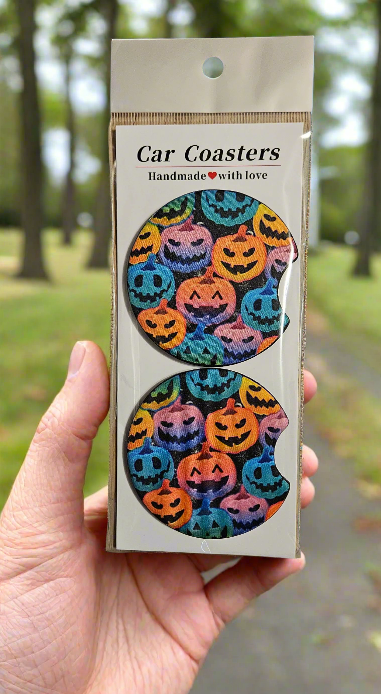 Halloween car coasters