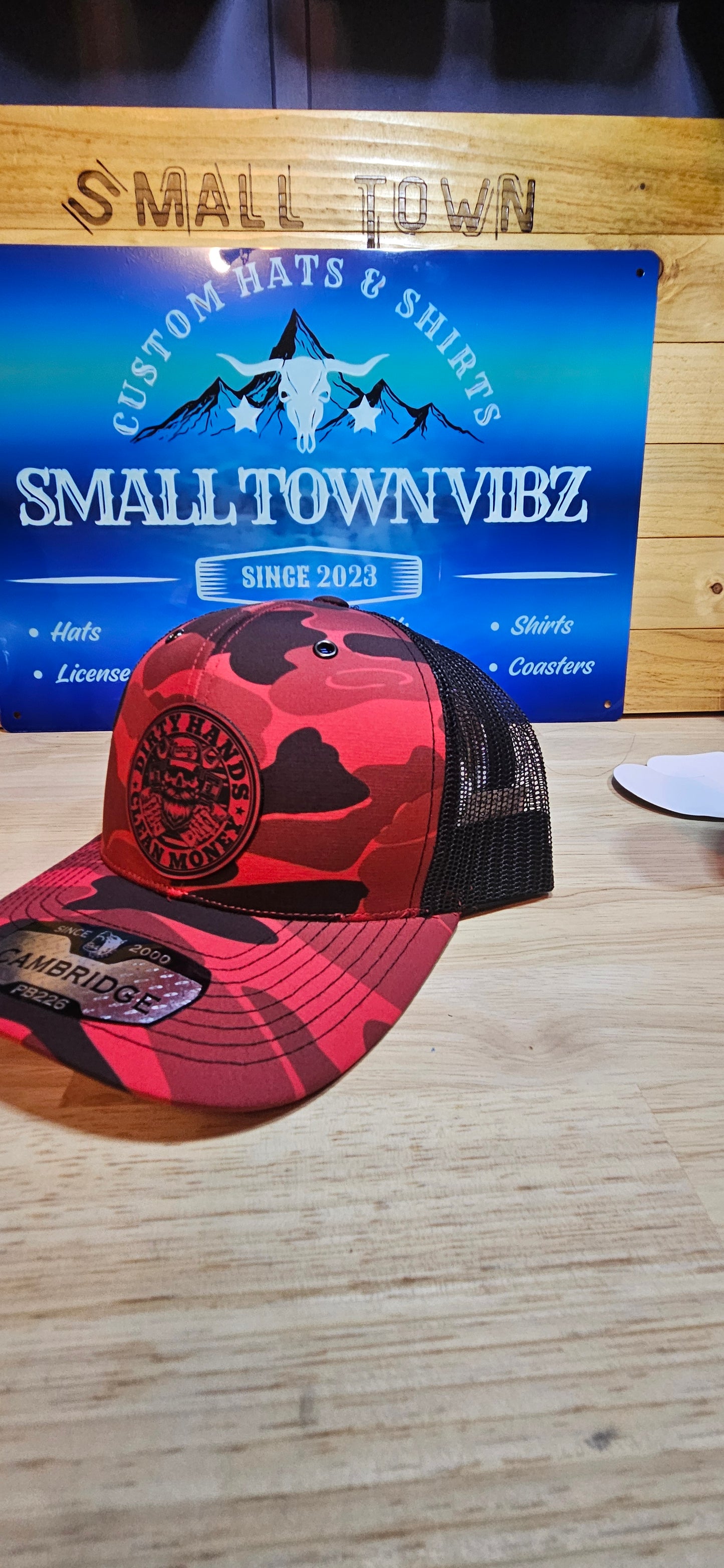 Red and Black Camo Trucker Hat