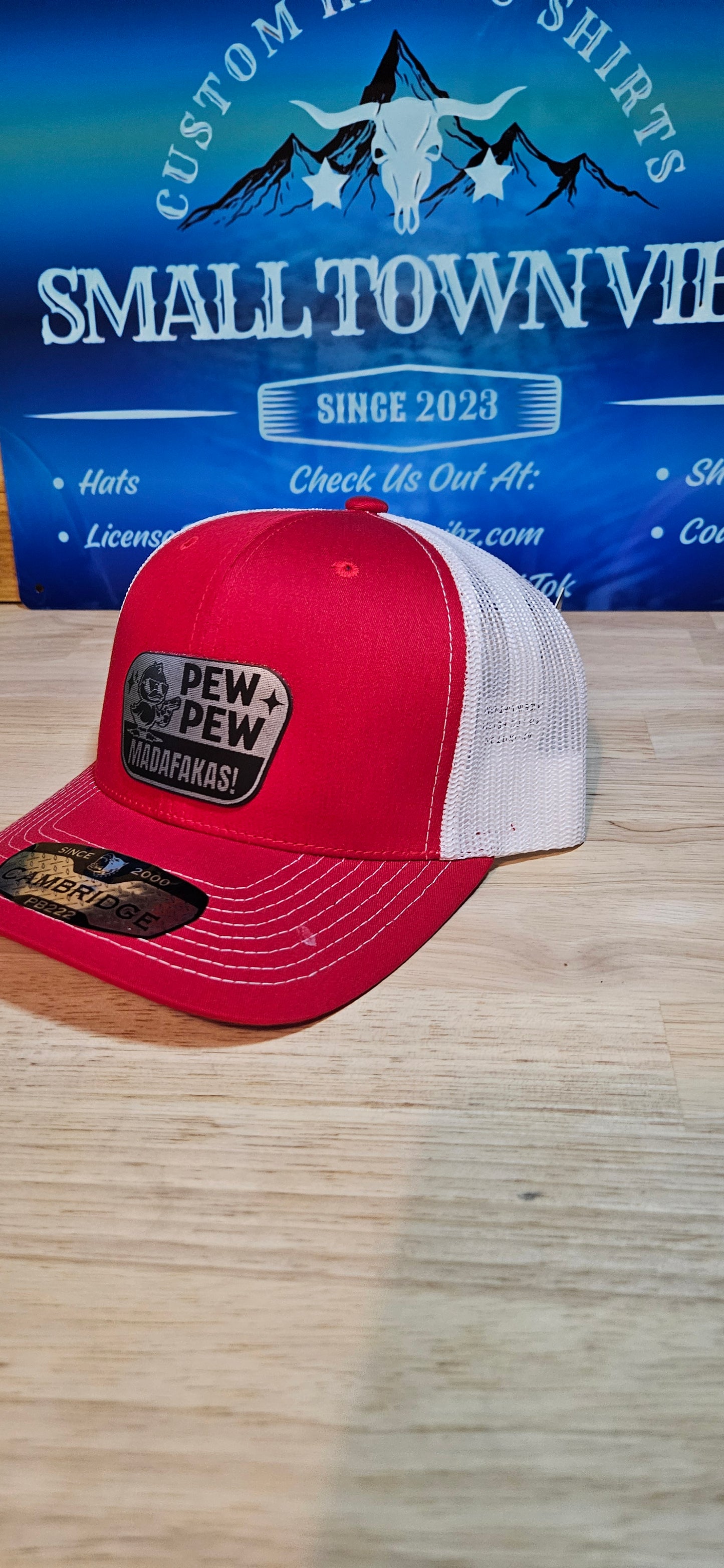 Red and black Trucker hat