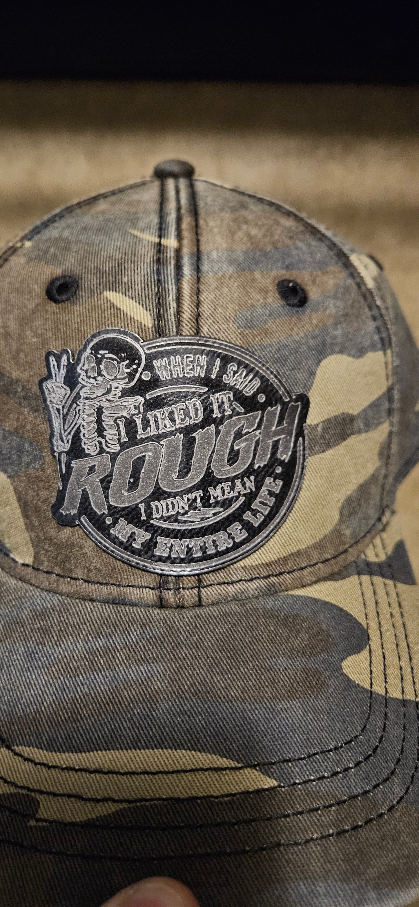 Camo 6 panel soft style hat