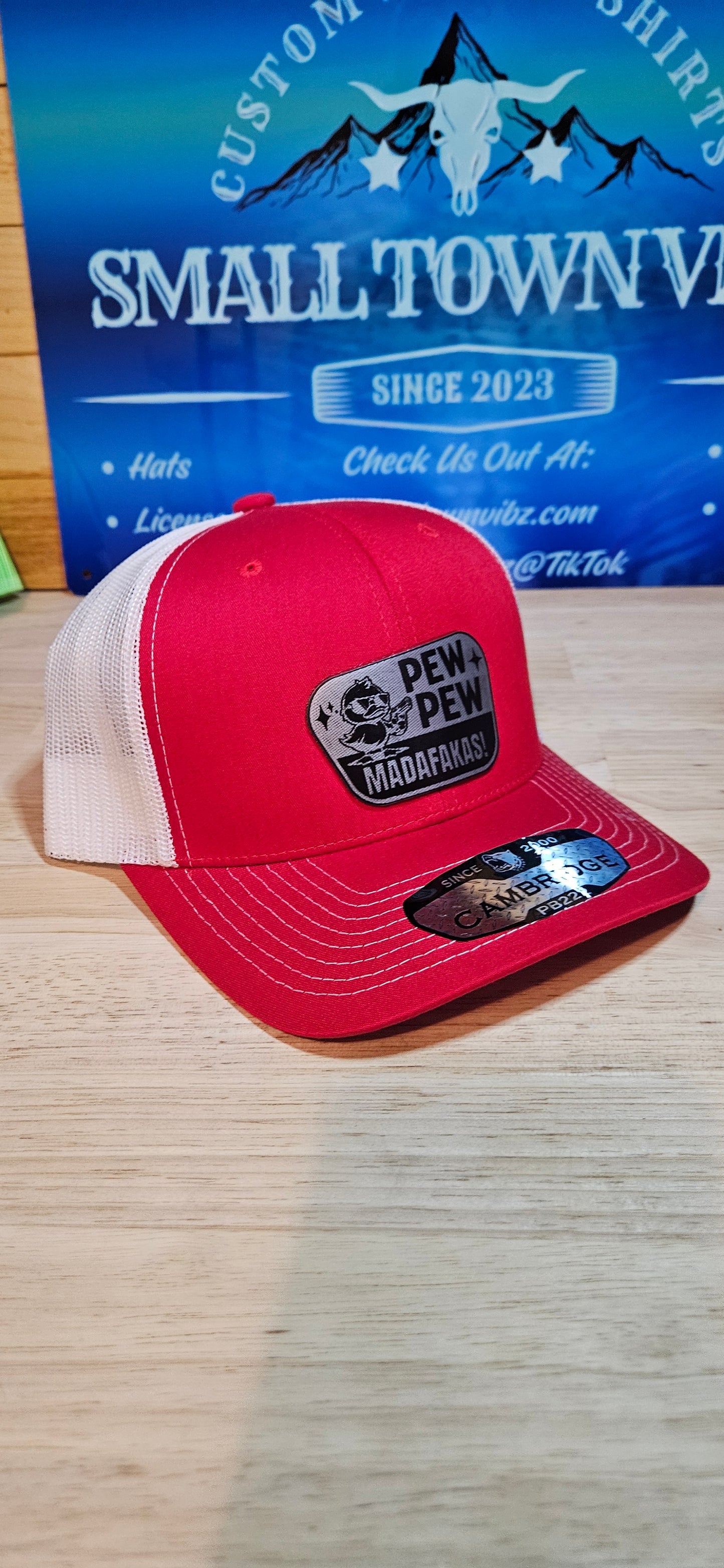 Red and black Trucker hat