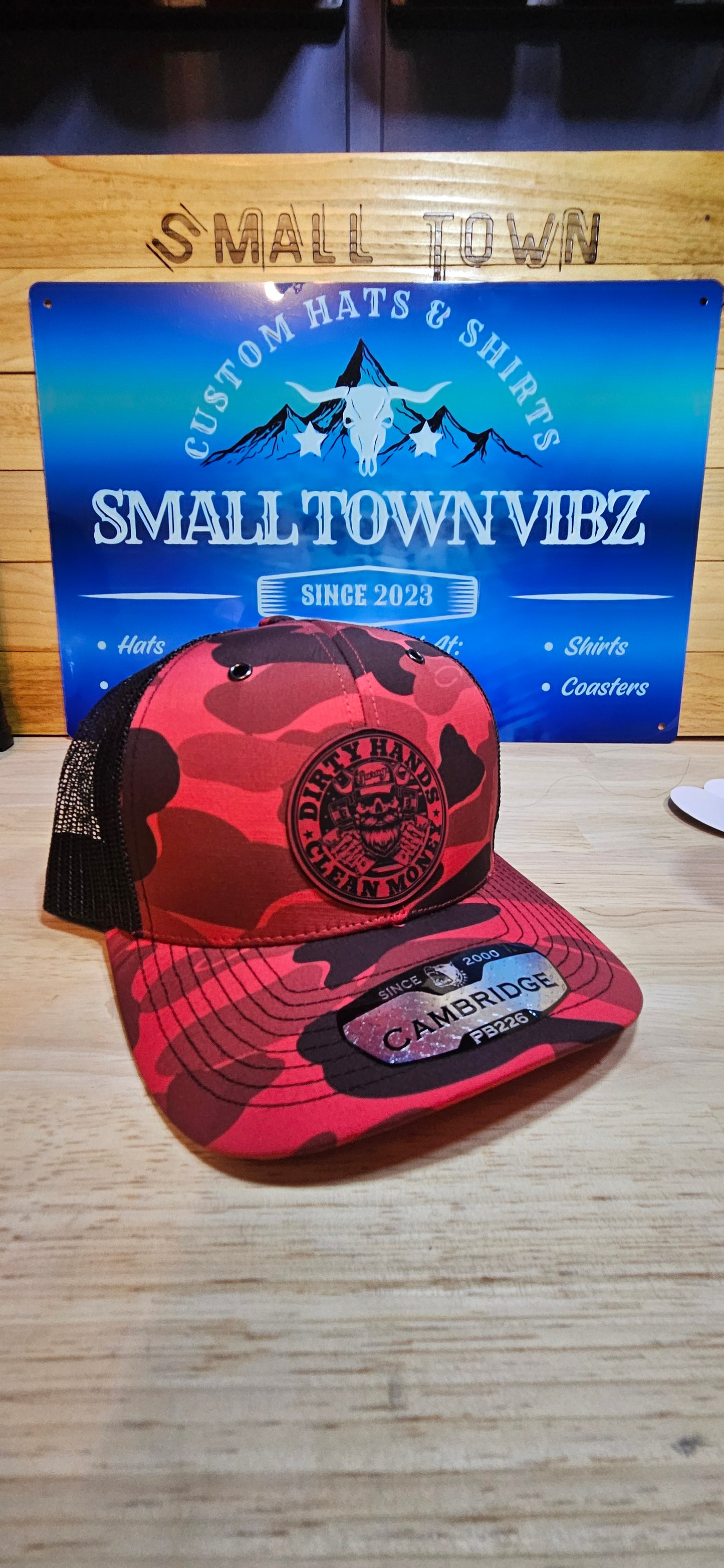 Red and Black Camo Trucker Hat