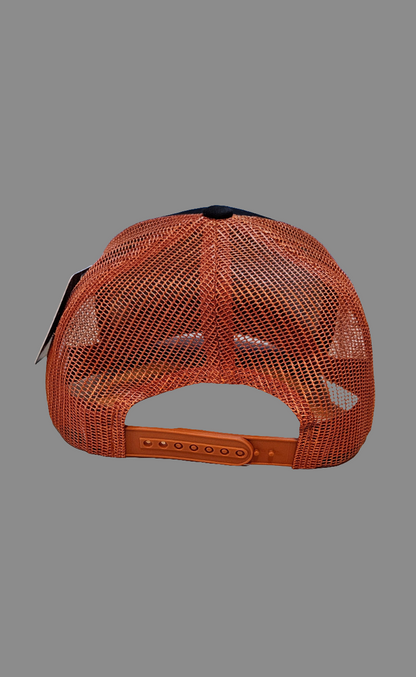 Black/ Burnt orange trucker hat