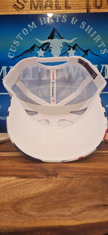 White Camo Trucker Hat with duck image