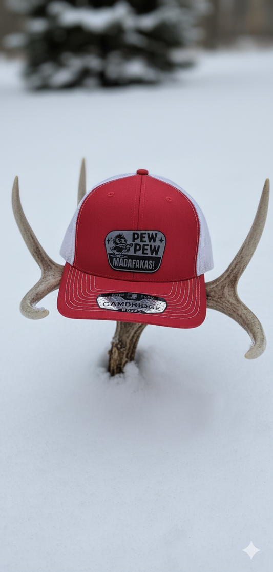 Red and black Trucker hat