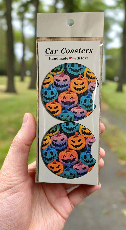 Halloween car coasters