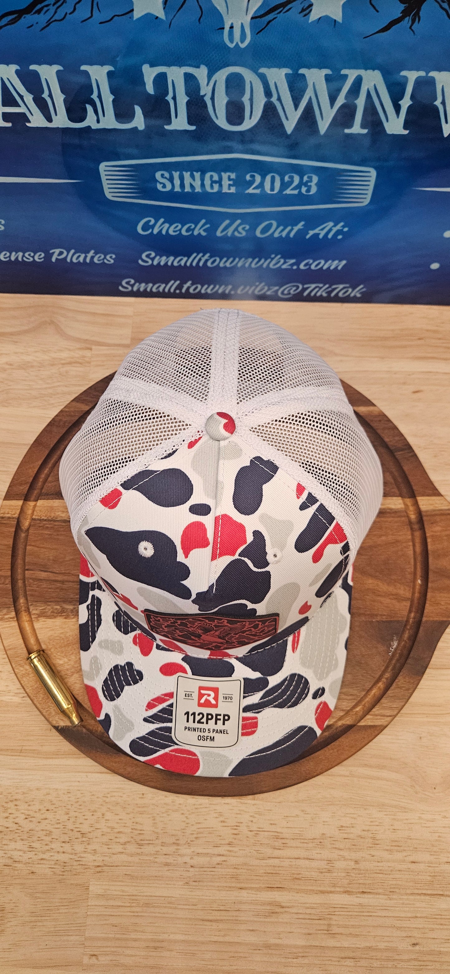 White Camo Trucker Hat with duck image