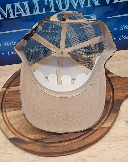 Khaki/ Tree camo Trucker hat