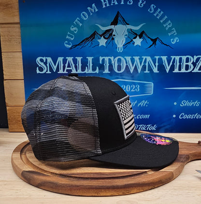 USA Flag Half & Half Trucker