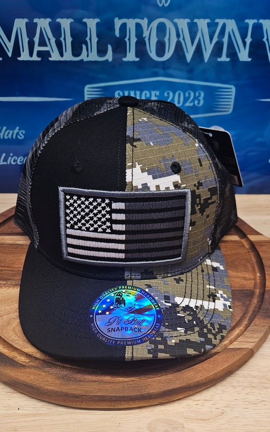 USA Flag Half & Half Trucker